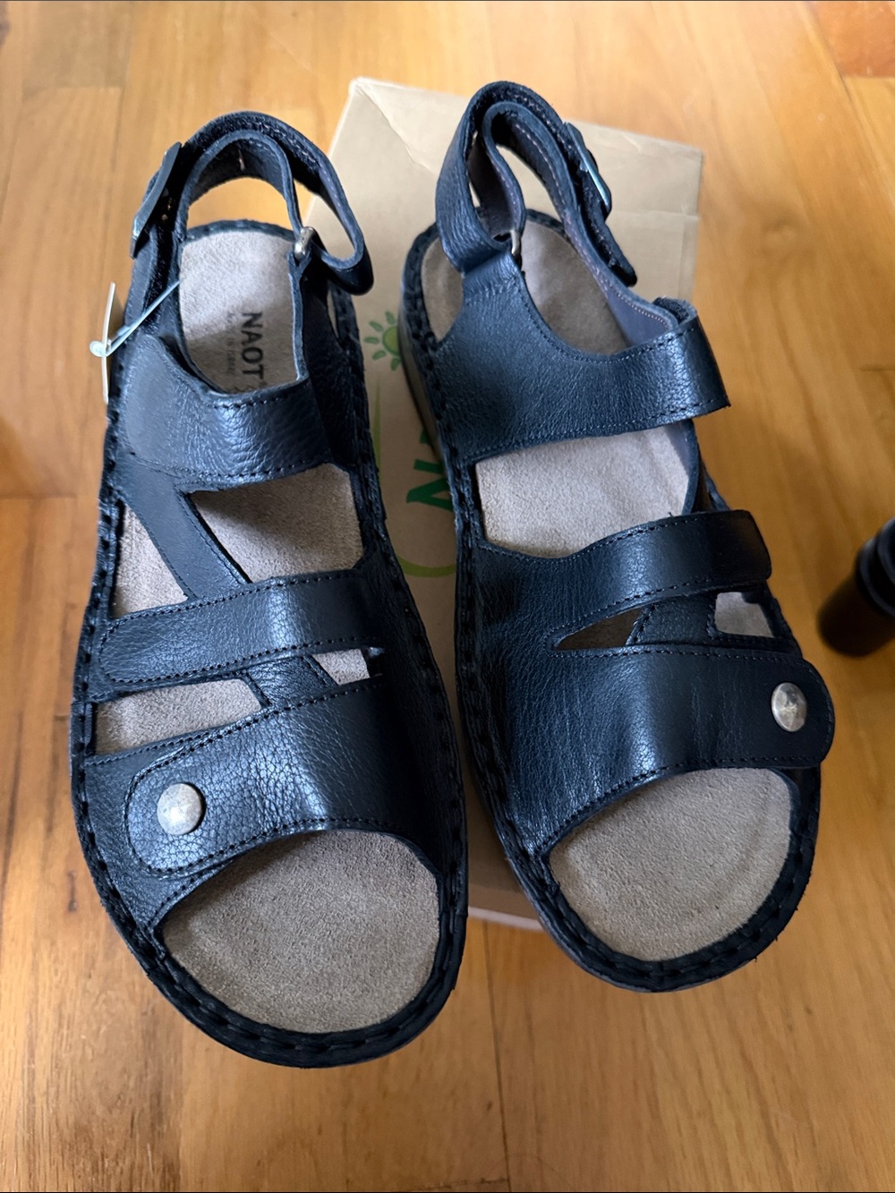 Black Adjustable Velcro comfort Sandals EU 37, US 6/6.5